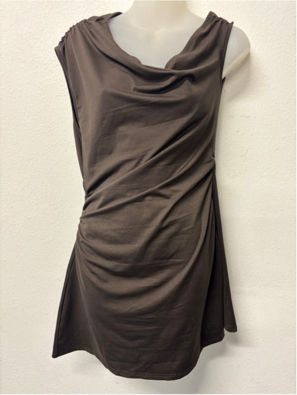 FOREVER 21 Brown Sleeveless Tunic Dress Asymetrical Small